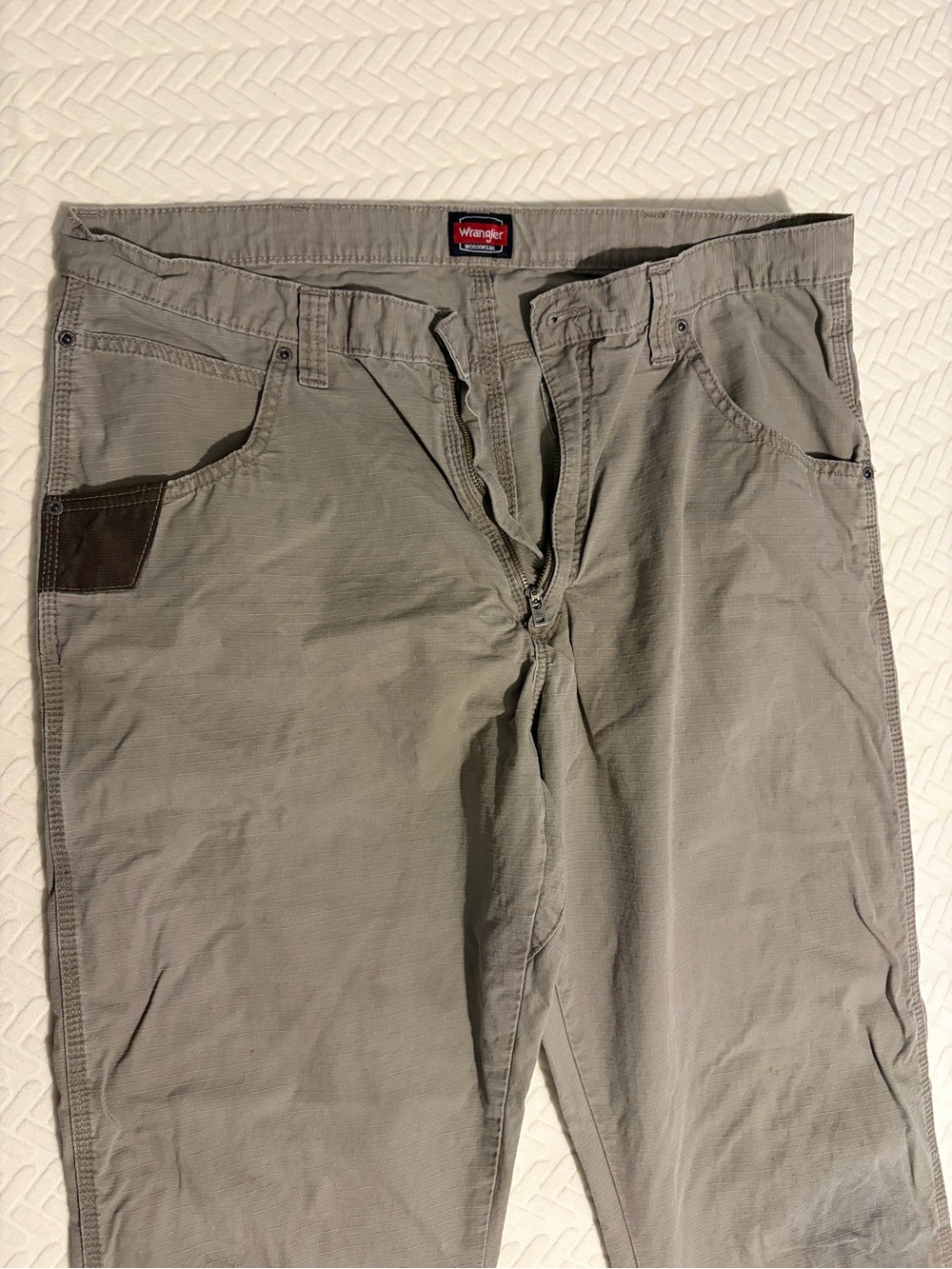Wrangler Men's Light Gray Work Chinos